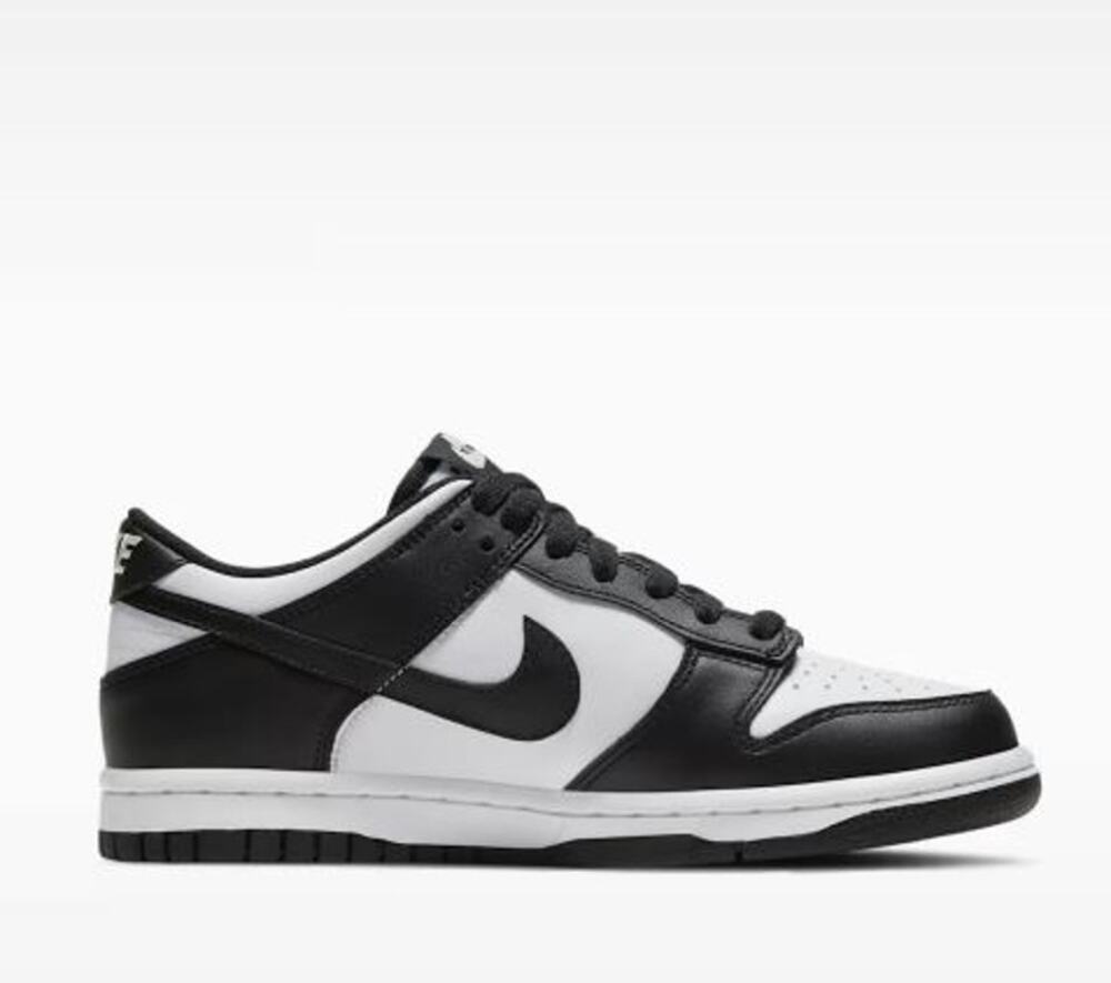 Kids Nike Dunk Low, Big Kids, Size 5.5, Black/White, Sneaker, Tennis Shoe